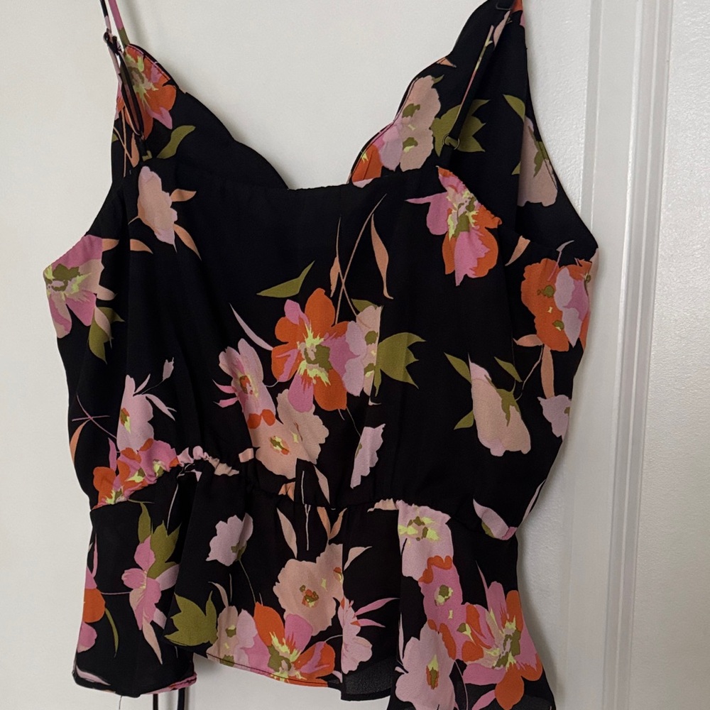 Nine Britton Black and Pink Floral Camisole - Picture 6 of 7